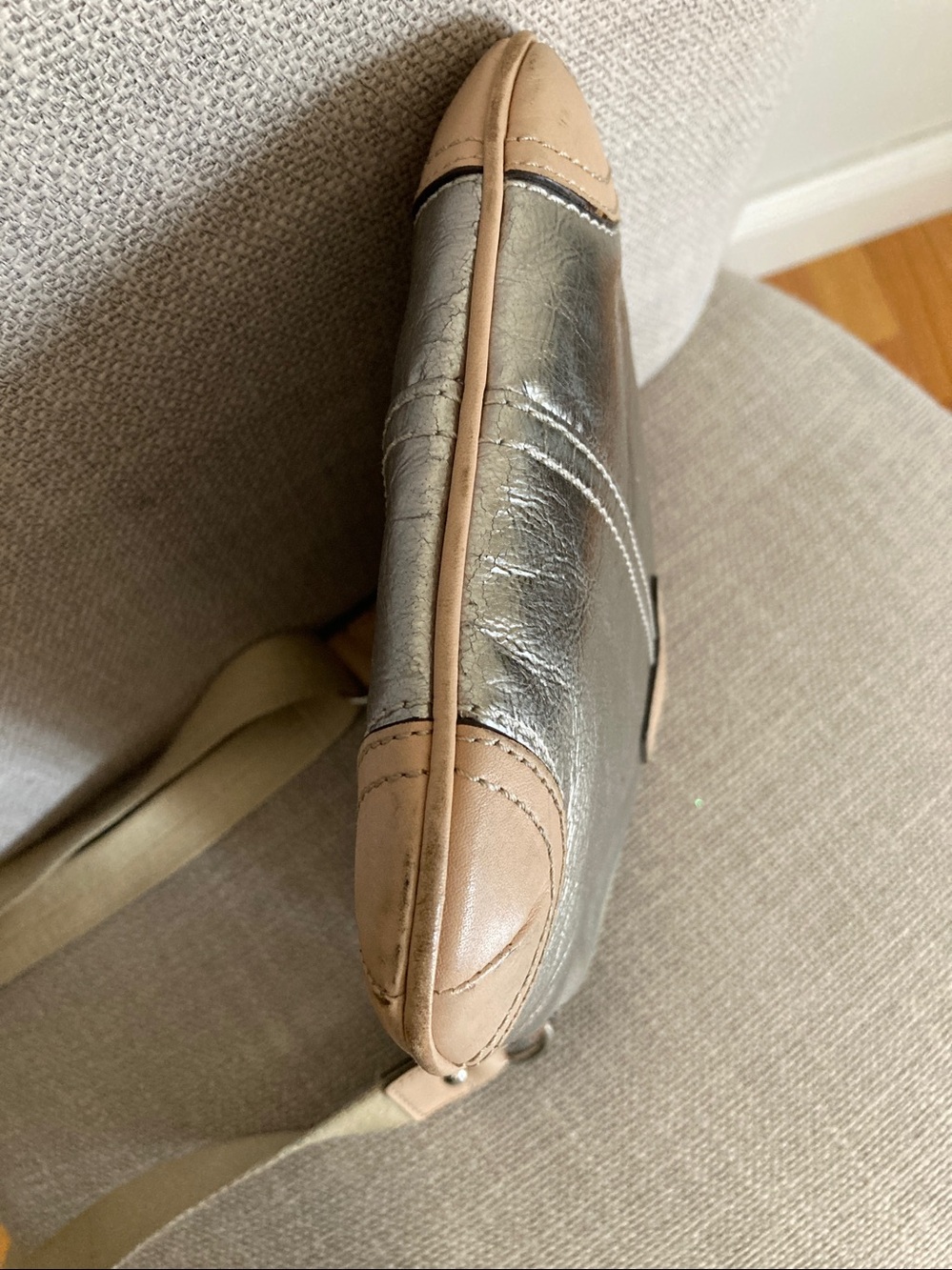 Coach Metallic and Tan Crossbody - Picture 3 of 9